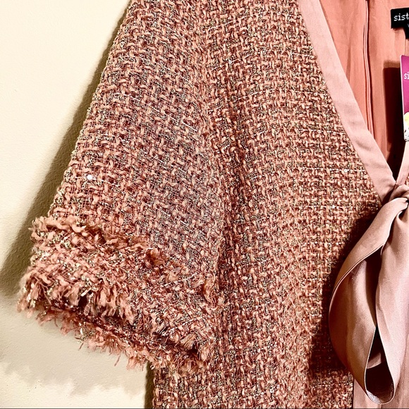 NWT Sister Jane Coral Tweed Dress - Picture 11 of 12